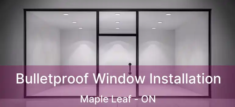  Bulletproof Window Installation Maple Leaf - ON