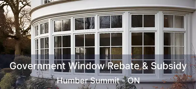  Government Window Rebate & Subsidy Humber Summit - ON
